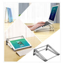 P5 Laptop Holder Stand Aluminum Alloy Notebook PC Riser Support (Grey) Newly