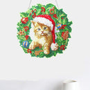 Embroidery Mosaic 5D Diamond Painting Wreath DIY Flower Garland Wall Room Dec