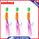 Fishing Hook for Outdoor Fishing Activity 3Pcs Saltwater Hairy Hook Rigging f
