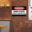 Retro Red Warning Metal Plate Painting for Bar Pub Tin Plaques Wall Sign