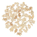 Decoration Hedgehog Mushroom Scrapbooking Squirrel Leaves Shape Wooden Craft