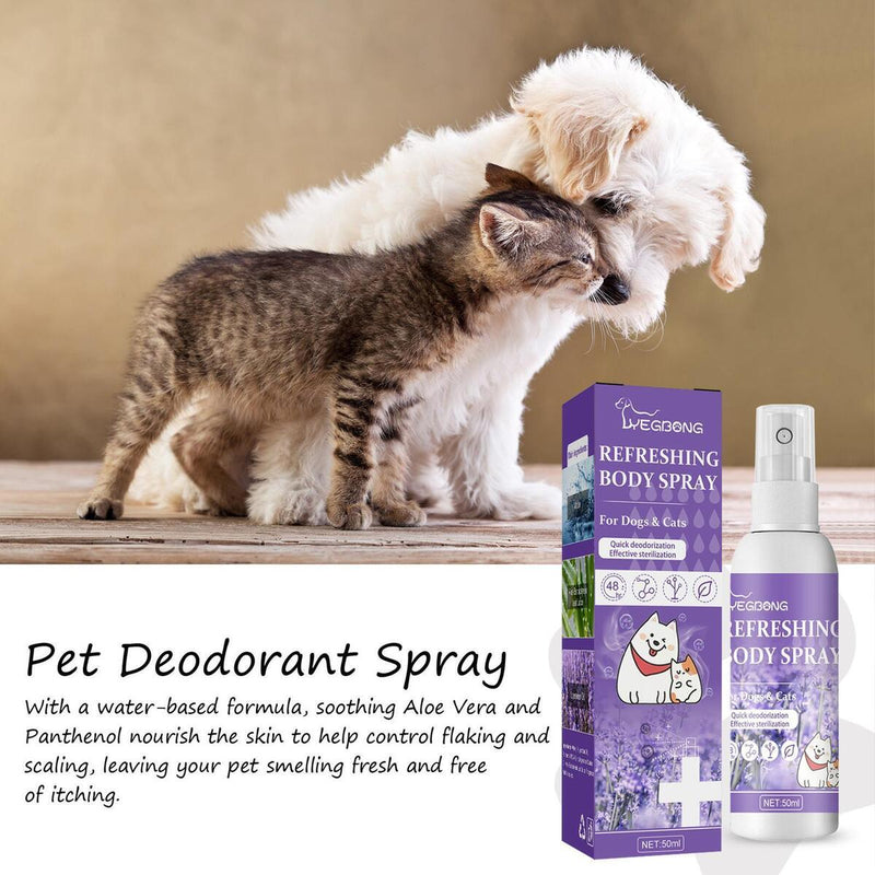 50ml Pet deodorant spray dog cat body odor feces cleaning deodorant G7N9