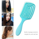 Hollow Hair Brush Scalp Massage Comb Hairdressing Styling Hairbrush (Green)