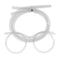 Flexible Soft Plastic Glasses Straw Kids Party Unique Drinking Tube (White)