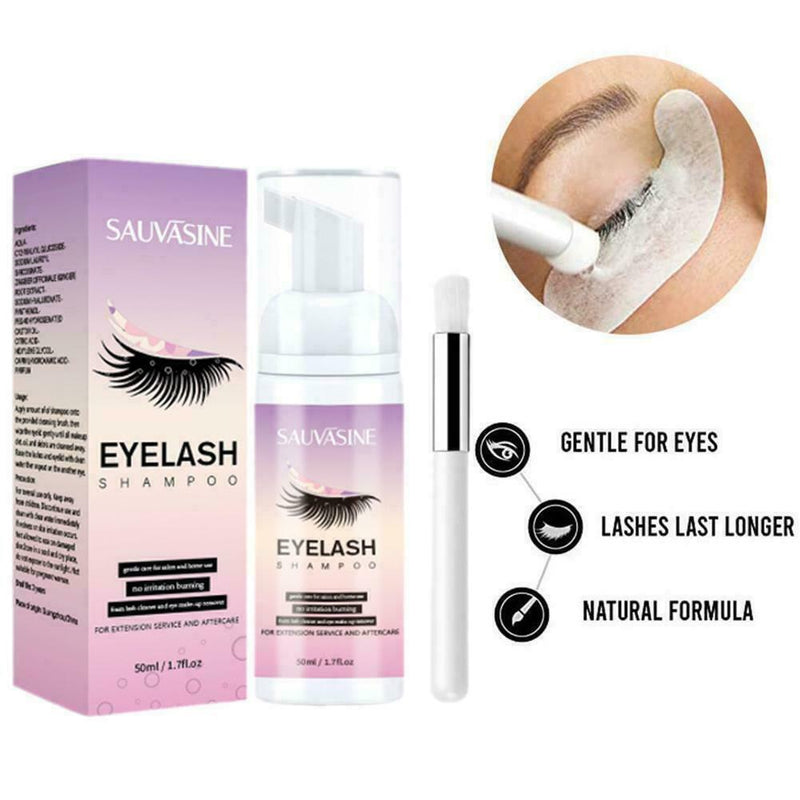 1x Professional Eyelashes Foam Cleaner 50ml Eyelash Shampoo Extension J5A9