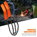 Outdoor Camping Orange Braided Handle Hand Zipper Saw Survival Equipment
