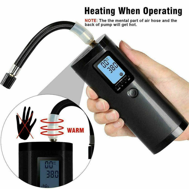 Rechargeable Electric Air Compressor Car Bicycle Inflator Pump Tire AU L2U3