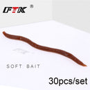 Soft Trout Tackle Bass EarthWorm Worm Red Baits  Fishing Lure bloodworm