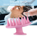 Silicone Shower Hair Washing Comb Brush Head Scalp Massage Brush (Pink) Newly