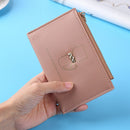Women Retro Cat Print Multi-slot Card Holder PU Mini Credit Card ID Card Wallet
