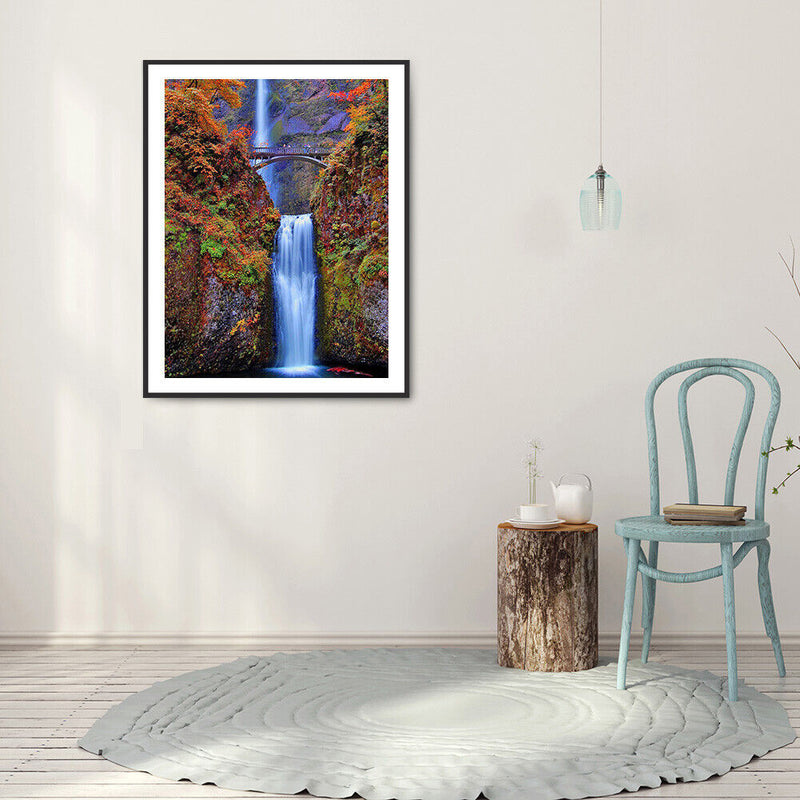 5D Diamond Painting Kit DIY Waterfall Full Round Drill Mosaic Home Decoration