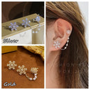 Jewelry Tragus Earrings Non Piercing Rhinestones Ear Cuff Snowflake Ear Wrap