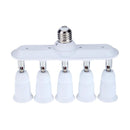 E27/E26 to 5 E27/26 Universal Conversion Socket Head for Daylight Bulbs