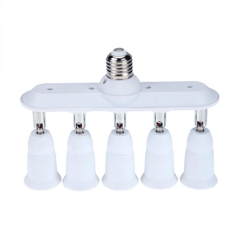 E27/E26 to 5 E27/26 Universal Conversion Socket Head for Daylight Bulbs