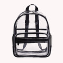 Casual Transparent Waterproof PVC Jelly Rucksack Storage Bag Student Backpack