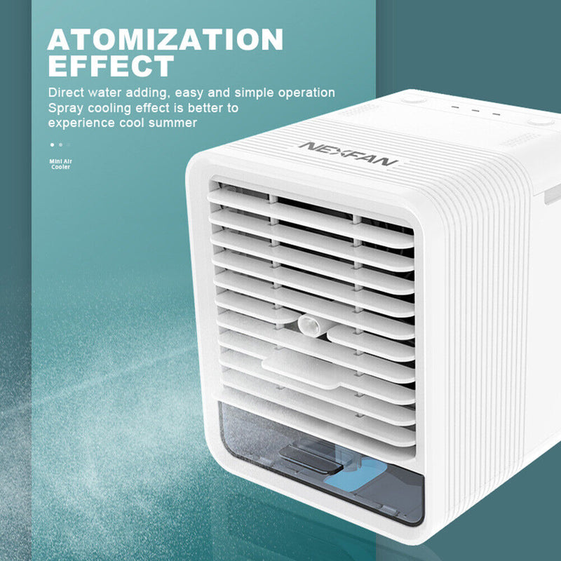 Removable for Cleaning Air Cooler Cooling Fan Humidifier with 7 LED Colors Light