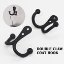 5x Double Robe Hook Heavy Duty Coat Hooks Wall Mounted for Hat hardware/