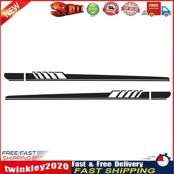 2pcs Side Body Vinyl Decals Long Stripe Stickers for Mercedes-Benz (Black) Newly