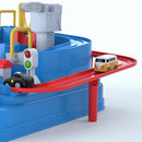 Track Adventure Racing Rail Car Kids Inertia Slide Toys (Blue with 4 Cars) Newly