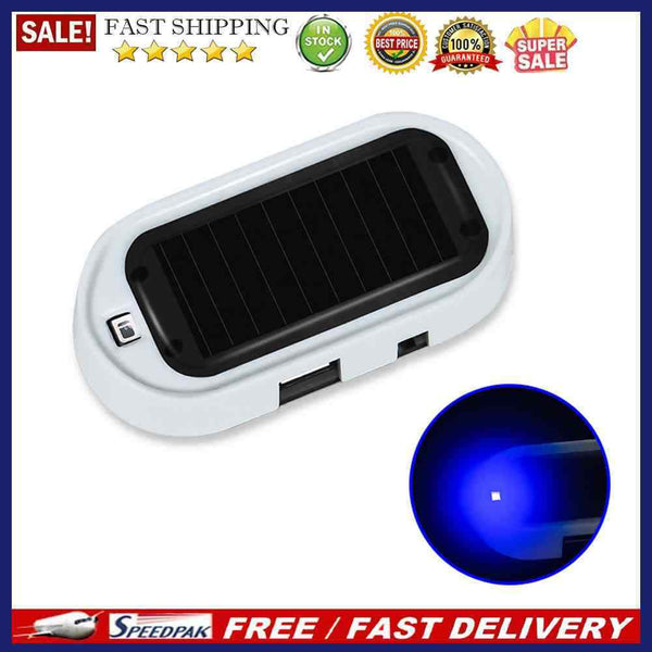 Solar USB Powered Car LED Alarm Light Simulated Dummy Warning Flash Caution Lamp