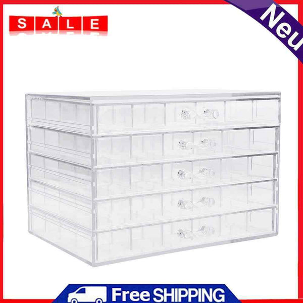 Portable Nail Accessories Holder Display Stand Make Up Drawers Organizer
