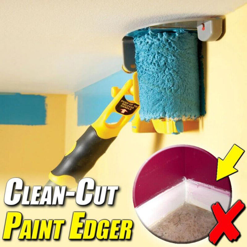 Clean-Cut Paint Edger Roller Brush Edging Tool for Wall Ceiling Painting Newly
