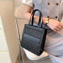Woven Straw Totes Shoulder Bag Leather Simple Women Lady Totes Handbag Purse