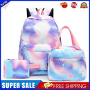 #A Tie Dye Backpack Student Schoolbag Laptop Bookbag 3 Piece Insulated Lunch Box