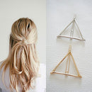 2pcs Korean Hair Clip Hairgrip Geometric Barrettes Triangle Simple Girl Hai