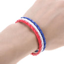 World Cup National Flag Leather Bracelets Weave Braided Wristband/RU Newly