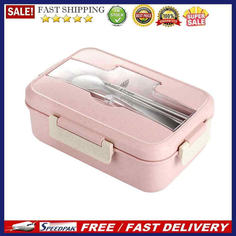 Microwave Lunch Containers Box with Compartments Bento Food Storage for Office