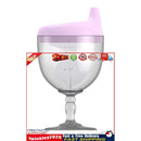 Baby Goblet No Spill Baby Sippy Cup Wine Glass for Baby Kid Party (Purple) Newly