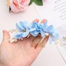 Crystal Romantic Bridal Clips Red Flower Hair Pin  Hair Combs Bridesmaid Tiara
