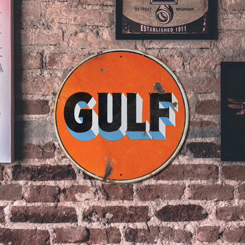 Gulf Sheet Metal Drawing Metal Painting Tin Wall Home Poster Bedroom Art Sign