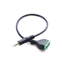 3.5mm TRRS Stereo 4 Pole Male Plug to 4Pin AV Screw Audio Balun Terminal Cable*1