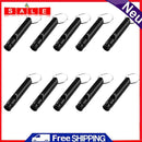 10pcs Aluminum Alloy Whistle Outdoor Survival Basketball Referee Whistle Black