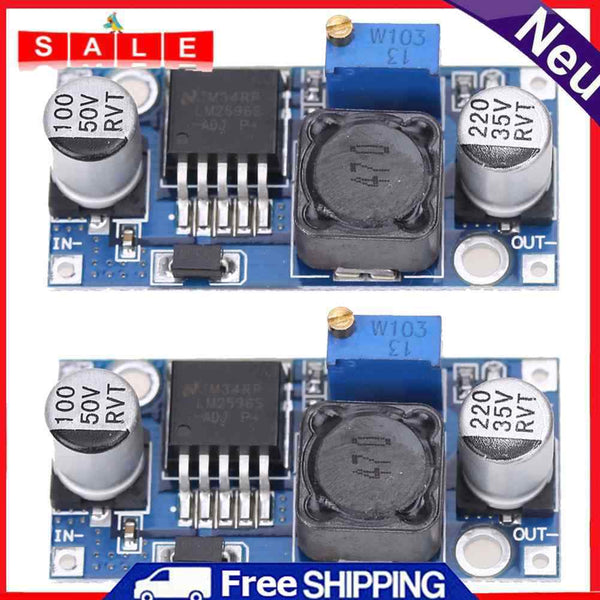 2Pcs DC/DC-3A Buck Converter Adjustable Step-down Power Supply Module LM2596
