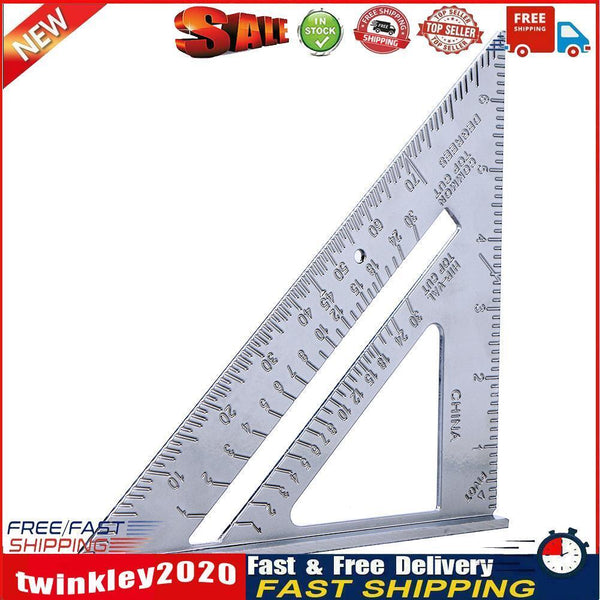 7inch Aluminum Speed Square Triangle Angle Protractor Measuring Tool Newly