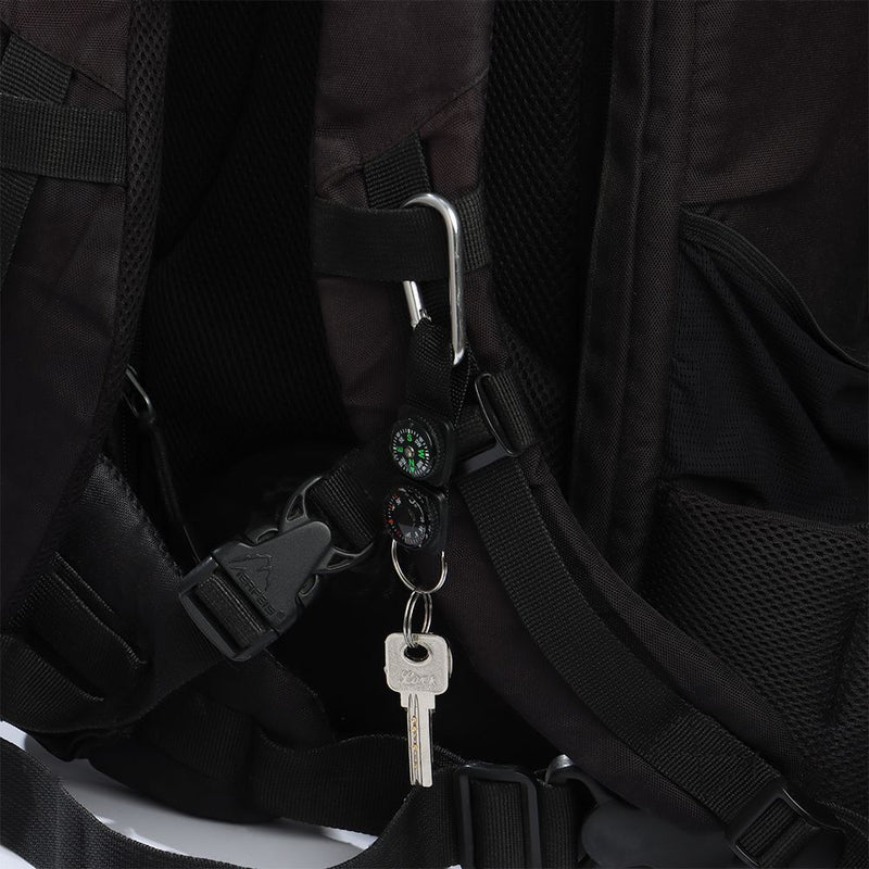 W Keychain Mini Carabiner Hanger Key Ring Compass Thermometer Carabiner