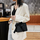 Autumn Women Bowknot Flap Clutches Portable Lattice PU Shoulder Crossbody Bags