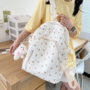 Fashion Floral Backpack Nylon Preppy Style Large Capacity Travel School Bags