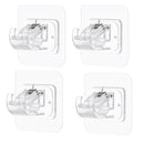 Self-adhesive Storage Rack Door Hanger Rod Hanging Clip Curtain Rod Hook