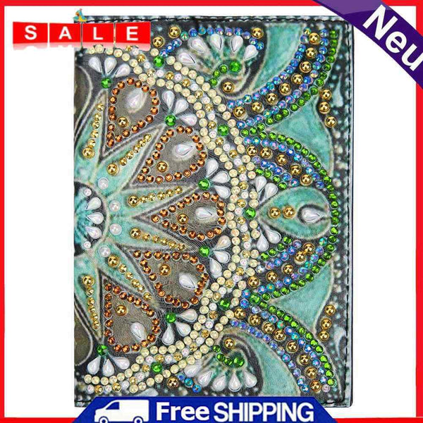 DIY Special Shaped Diamond Painting Leather Travel Passport Cover Protector Gift