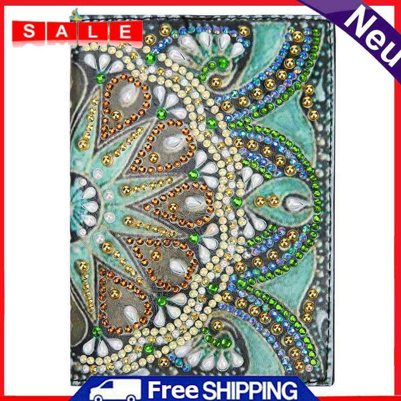 DIY Special Shaped Diamond Painting Leather Travel Passport Cover Protector Gift