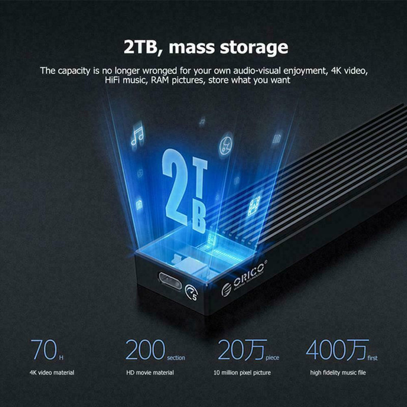 M.2 NGFF to USB3.1 SSD Enclosure Adapter Type-C SSD Box External Sale Hot Q9Y9