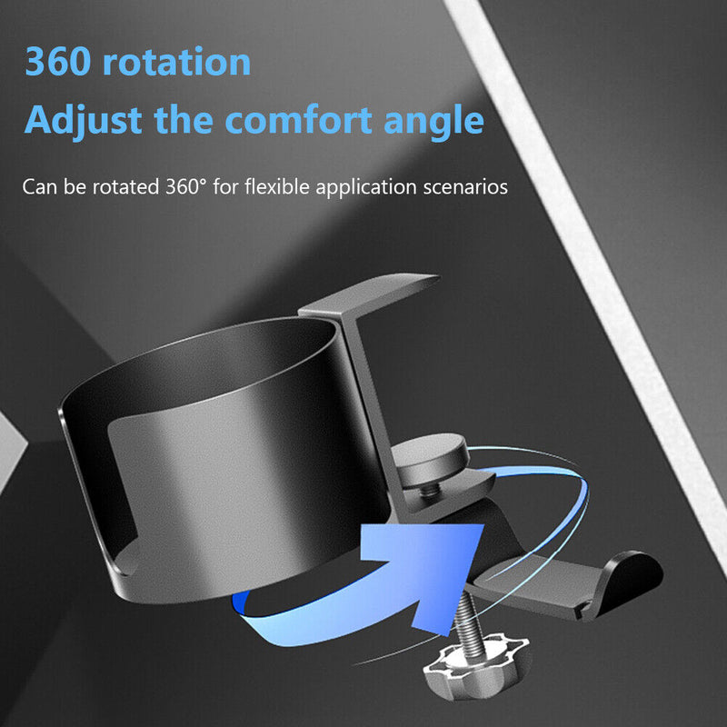 #A 2 in 1 PC Gaming Headset Hanging Stand 360 Rotating Headphone Mounted Cup Hol