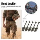 5pcs Molle Backpack Carabiner Elastic Rope Webbing Fix Buckle (Army Green) Newly