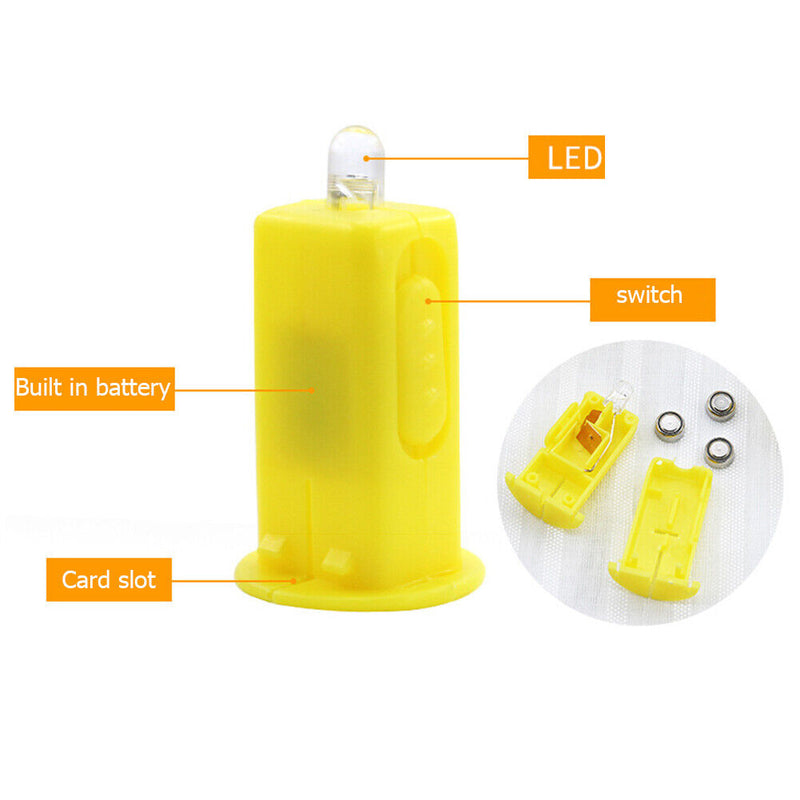 2pcs Paper Lantern Wick LED Flash Lamps Lantern Wick Party Supplies Home De