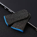 2pcs 24-Stitch Mobile Game Finger Cover Anti-Sweat Anti-Skid (Black Blue) Newly