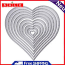 10pcs 1.2-12cm Heart Sewing Thread Metal Cutting Dies for DIY Scrapbooking
